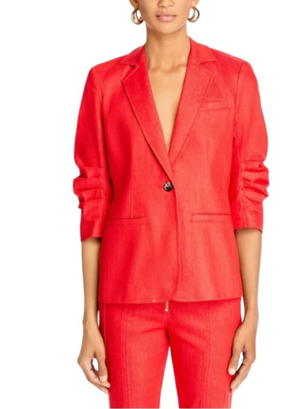 Cinq à Sept Khloe Denim Blazer Red - Size 0